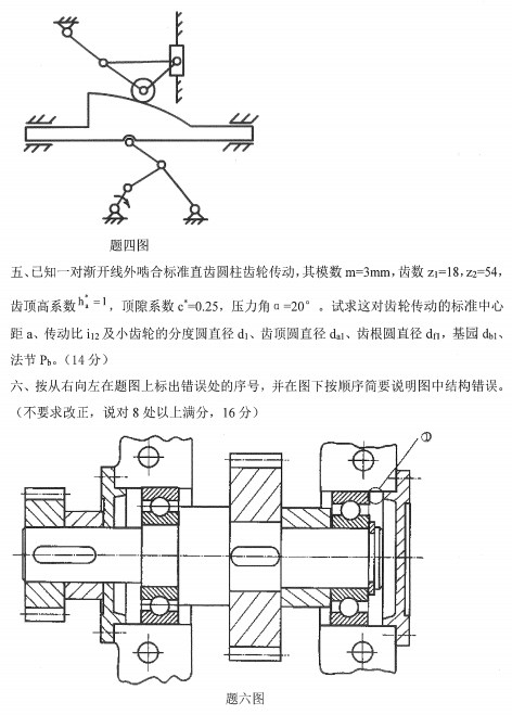 西安石油大学机械设计基础考研真题