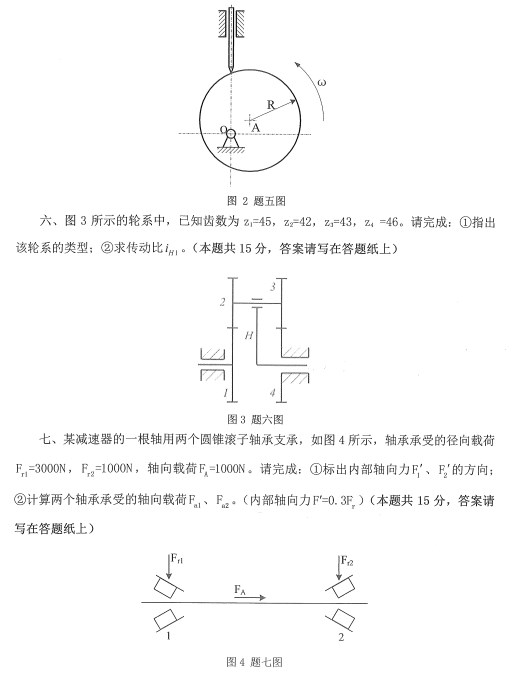 机械设计基础考研真题